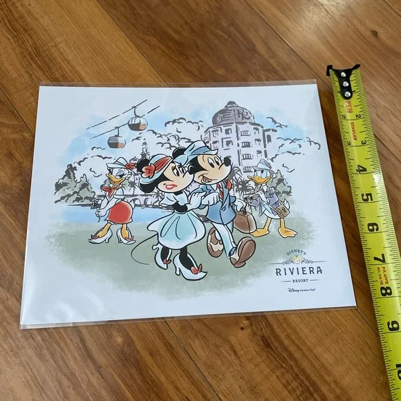 Mickey and Minnie art work. Sz 8x10 inches. NWT. Disney’s Riviera Resort. - Picture 3 of 6